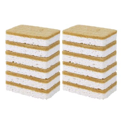 Superhostmart 12PC Biodegradable Natural Scrub Sponge