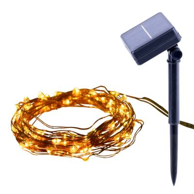 Solar String Lights, Copper Wire Lights, 39ft 100 LED 8 Modes Starry String