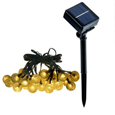 Solar String Lights Raindrop 20ft,30 LED 8 Modes Solar Power Lights
