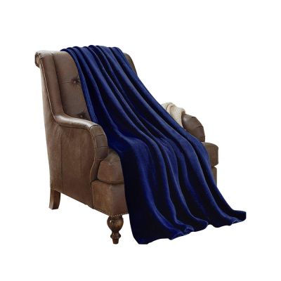 Cozy Plush Throw Blanket Throw size, Navy
