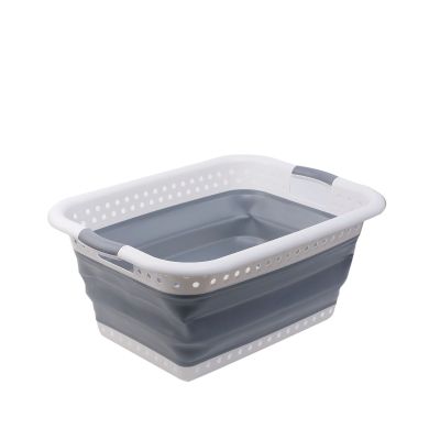 Collapsible Plastic Laundry Basket - Foldable Pop Up Storage Container/Organizer
