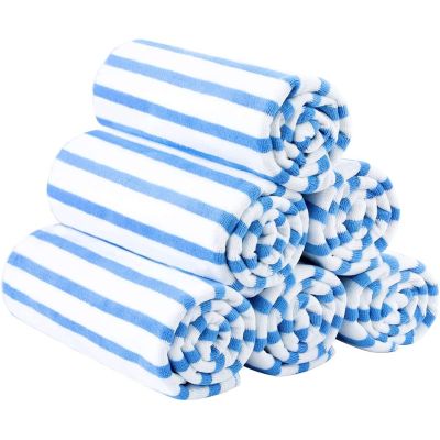 6 Pack Microfiber Beach Towels ,27" x 55"