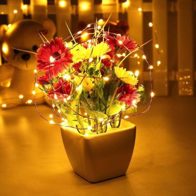 Solar String Lights, Copper Wire Lights, 39ft 100 LED 8 Modes Starry String