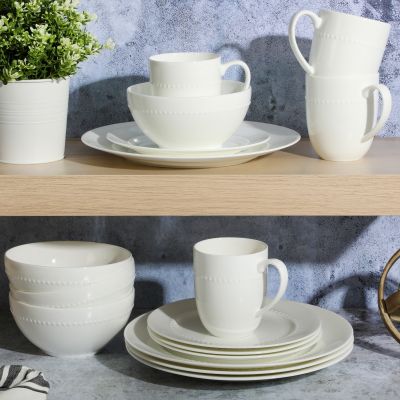 GE 16PC Bridal Bead Design Dinnerware set