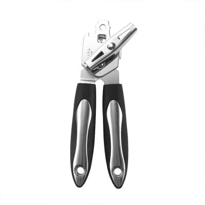 Stainless Steel Smooth Edge Cut Can Opener With Comfortable Grip Handle 