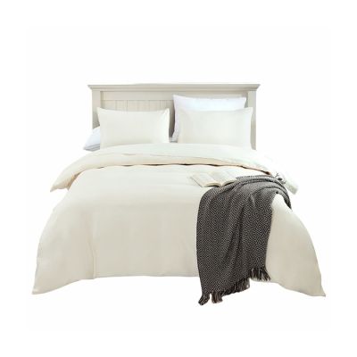 3 pieces classic Cool & Crisp 100% Washed Microfiber Duvet Cover Set (1 Duvet Cover 2 Pillowcases) - King/Queen