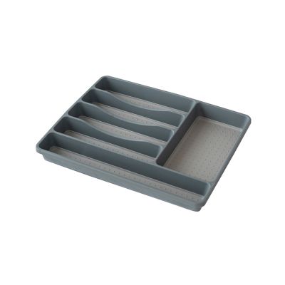 6-Compartments No-Slip Large Silverware Tray Organizer