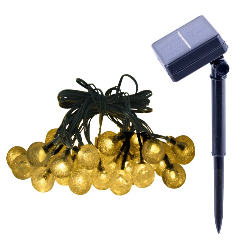 Solar String Lights Raindrop 20ft,30 LED 8 Modes Solar Power Lights